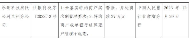 多家支付公司為落實(shí)商戶實(shí)名制被罰
