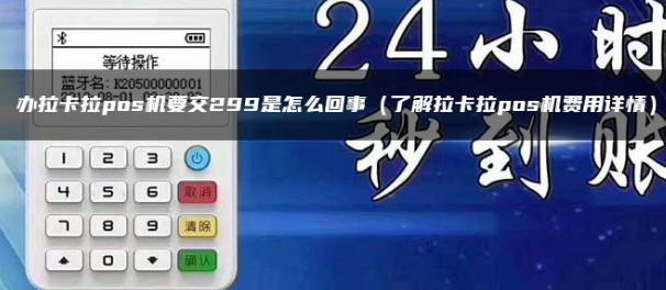 拉卡拉大POS機(jī)收299元嗎（拉卡拉大POS機(jī)收299元合理嗎）